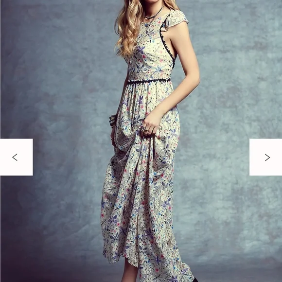 Free People Cherry Blossom Ruffled Tiered Maxi Dress - Picture 1 of 15